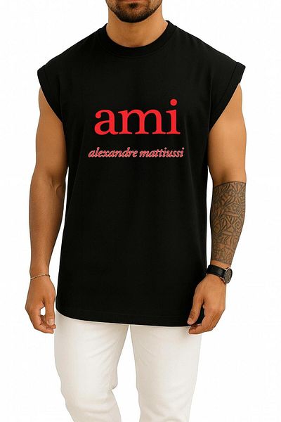 Bahriyeli Collection Oversize Ami Parisalexdre Mattiussi Chest Design Undershirt