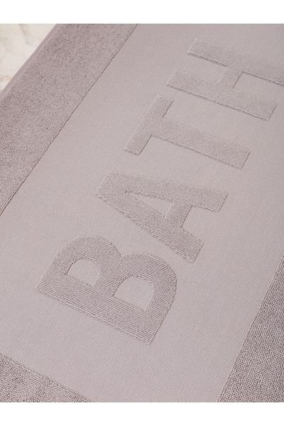 LC Waikiki Quality Parts from Celebi Store |   Lilac Text Embroidered Bath Mat 50X80 cm