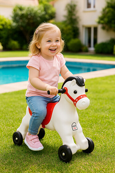 Pilsa Müzikli Sallanan At ve Yürüteçli Yürüyen Bingit At | 2’si 1 Arada Çift Kullanım | 50 Kg Kapasiteli