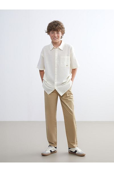 LC Waikiki Quality Parts from Celebi Store |   Beige Elastic Waist Boy's Trousers