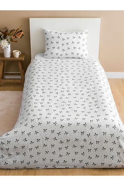 LC Waikiki Quality Parts from Celebi Store |   Mixed Bow Printed Single Duvet Cover Set
