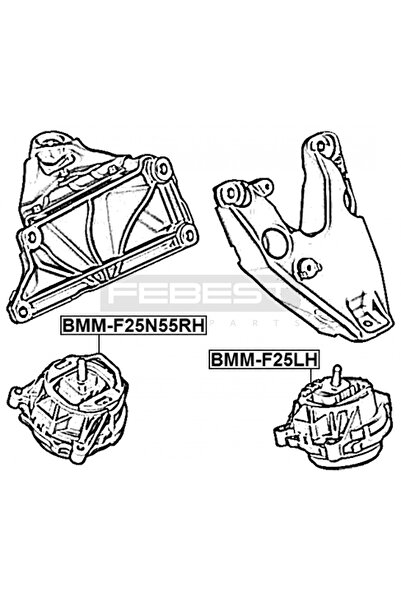 FEBEST Right engine mount (hydro bearing) BMM-F25N55RH BMW X4 F26