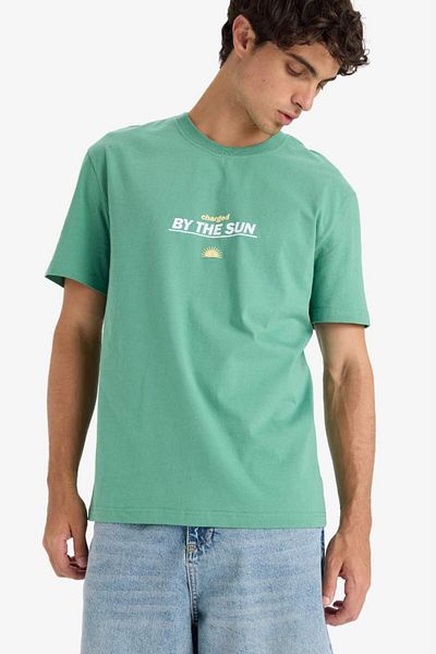 DeFacto New Season 100% Cotton Regular Fit Crew Neck Printed Short Sleeve T-Shirt