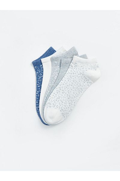 LC Waikiki Quality Parts from Celebi Store |   Ecru Patterned Women's Booties Socks 5-Piece