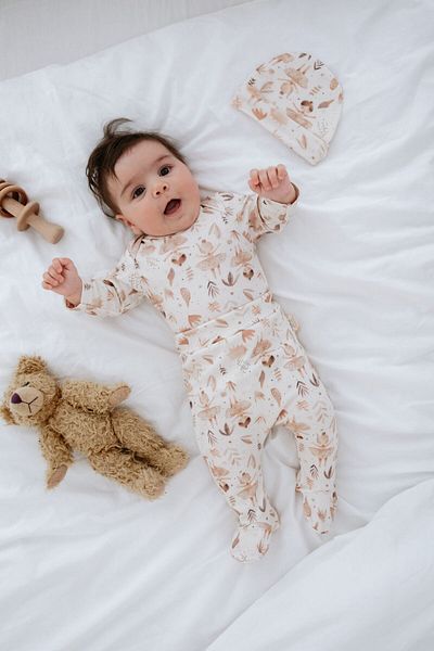 Luna Kids Collection 100% Organic Cotton 6 Piece Newborn Hospital Discharge Set - Fairy Pattern