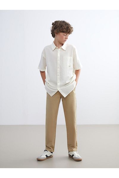 LC Waikiki Quality Parts from Celebi Store |   Beige Elastic Waist Boy's Trousers