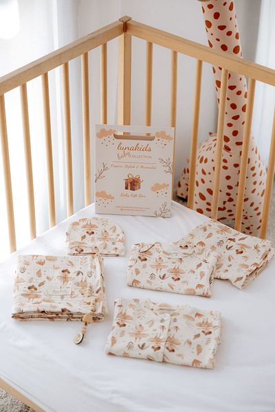 Luna Kids Collection 100% Organic Cotton 6 Piece Newborn Hospital Discharge Set - Fairy Pattern