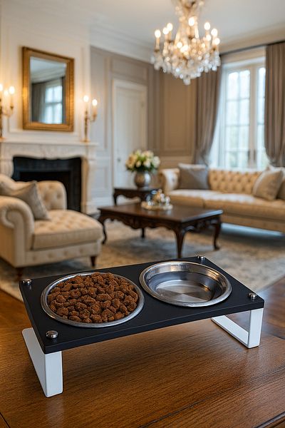 Okay Food and Water Stand for Cats and Dogs - 10 Percent Slope, High Quality and Healthy Design
