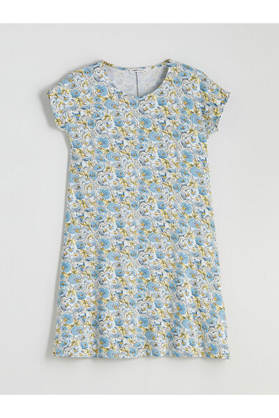 LC Waikiki Quality Parts from Celebi Store |   Crew Neck Floral A-Line Dress