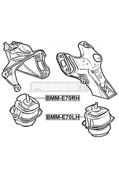 FEBEST Right engine mount (hydro bearing) BMM-E70RH BMW X5
