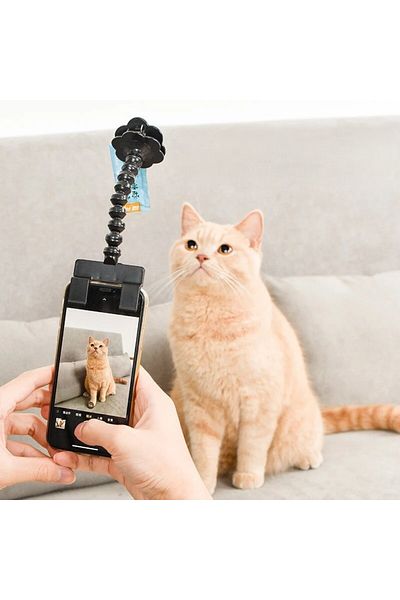 GridTech Cat Dog Photo Apparatus 360 °   Rotating Phone Holder Clip Pet Attention Grabbing Selfie Tool