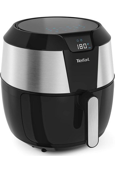 TEFAL Easy Fry Oil-less Fryer XXL, 1800 Watts, Black/Silver, Plastic/Stainless Steel, EY701D28, 1 ye