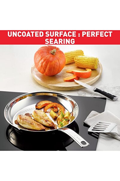 TEFAL Intuition 28 cm Frying Pan | Premium 18/10 Stainless Steel | Induction | 2-Year Warranty | B85