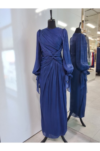 Moda Neva JANJANLI ŞİFON ÖNDEN BAĞLAMALI ABİYE