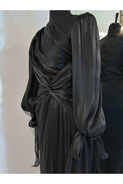 Moda Neva Janjanli Şi̇fon Önden Bağlamali Abi̇ye