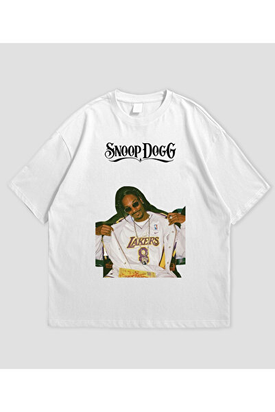 MAGORS SNOOP DOGG Tricou negru cu decolteu cu decolteu, 100% bumbac, cu impri...