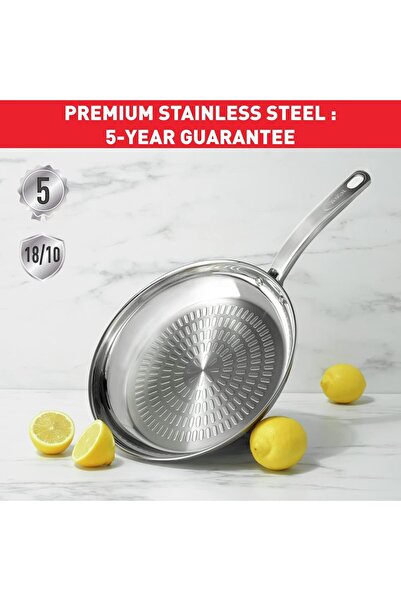 TEFAL Intuition 28 cm Frying Pan | Premium 18/10 Stainless Steel | Induction | 2-Year Warranty | B85