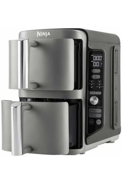 NINJA Double Stack XL Air Fryer, Vertical Double Box Air Fryer with 4 Cooking Levels, 2 Drawers and