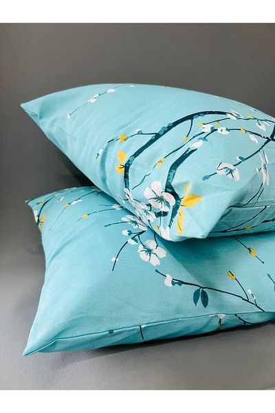 Belsina Home Patterned |   2 Pieces Zippered Pillow Case Cotton 50X70 cm