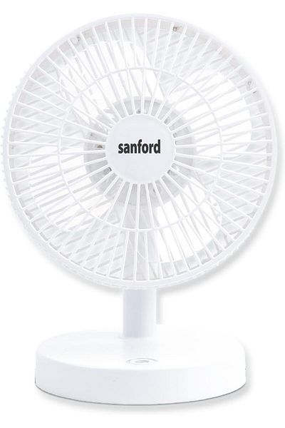Sanford SF6668MFN Rechargeable Multi-Functional Table Fan – 2000mAh Battery, Up to 5Hrs Working, 3
