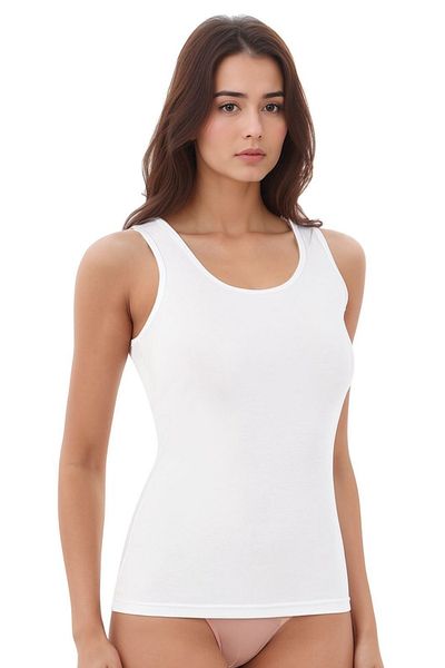 QKK Women's Modal Cotton Lycra Thick Strap 2-Piece Undershirt Q6K6K0T1Ka