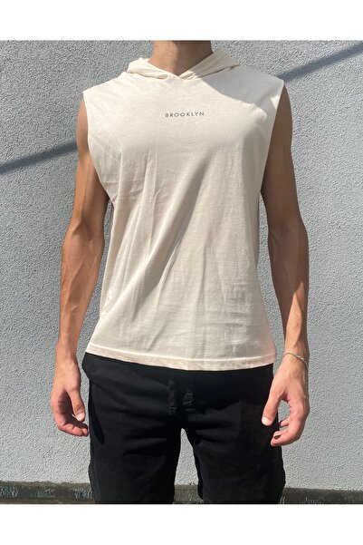 Superlife Σούπερλιφ Άνδρας Μπλούζα με Κουκούλα Regular Fit Brooklyn Τύπωμα T-Shirt SPR22TS121