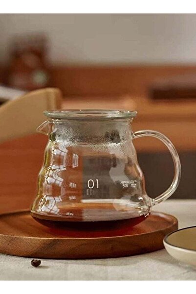 Taimi Glass Coffee Serving Pot for Drip Coffee Maker, Glass Coffee Pot, Coffee Pot with Lid, Clear 360ml