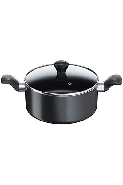 TEFAL Super Cook 24 cm Casserole with Lid, Black, Aluminium