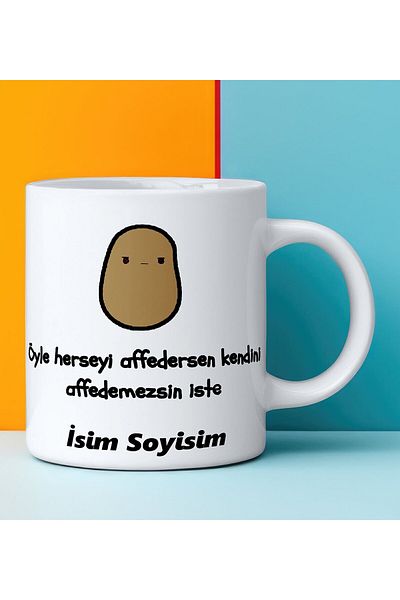 BİBANAPROMOSYON Funny - Humorous Mug Cup Affet Me Designed Funny Mug Cup