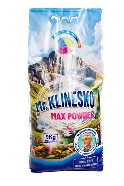 Mr. Klinescu Mr Klinescu Max Power, Detergent pudra universal, 9 KG 110 Spalari
