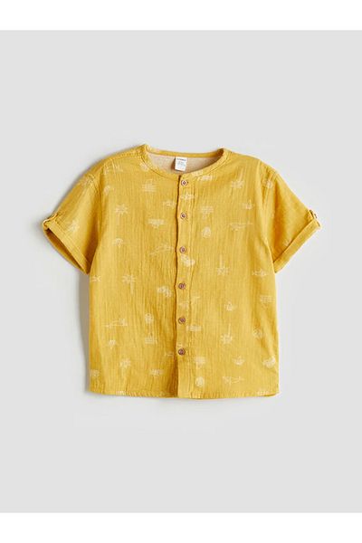 LC Waikiki Lcw Kids Sari Hakim Yaka Boy's Shirt and Shorts 2 Pcs