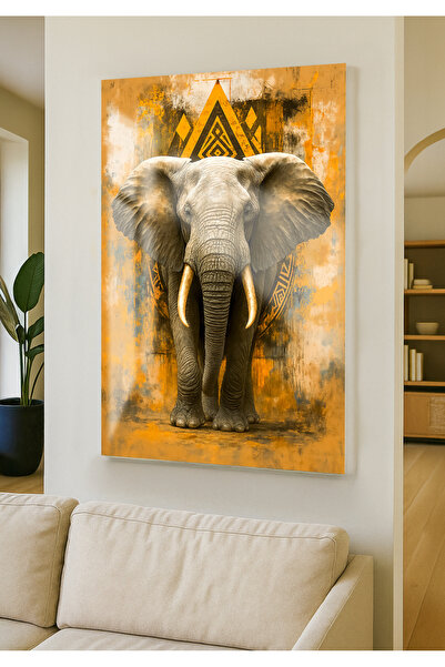 Vionart Home “Afrika Krallığı – Fil Tasarım Cam Tablo”