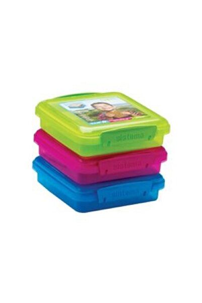 Sistema Top Rack Dishwasher Safe Stackable Sandwich Box – Assorted Colours 450ml