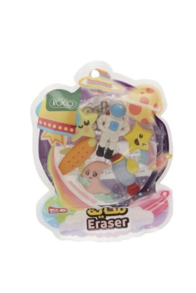 Roco ممحاة مطاطية في عبوة نفطة - ألوان متنوعة