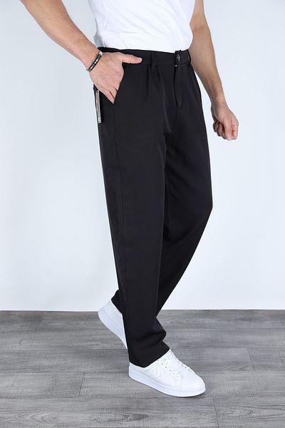 wamoss 2025 Pleated Comfortable Vintage Classic Wide Leg Baggy Trousers Pl11