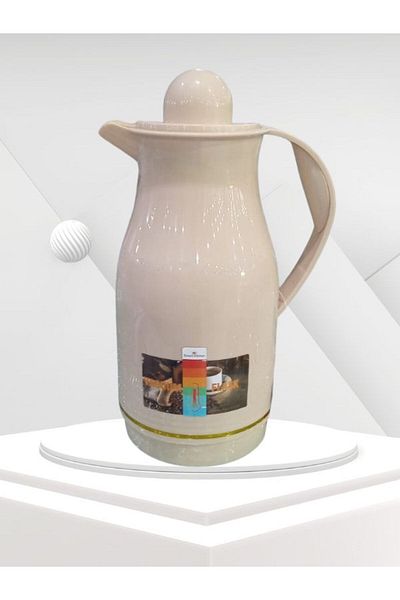TSUMAB Beige Vacuum Flask – Elegant Insulated Beverage Server (1L)