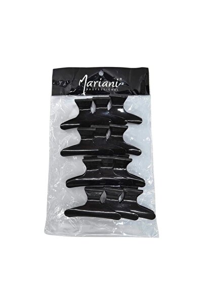 Mariani Professional مجموعة مشابك شعر على شكل فراشة سوداء، 12 قطعة