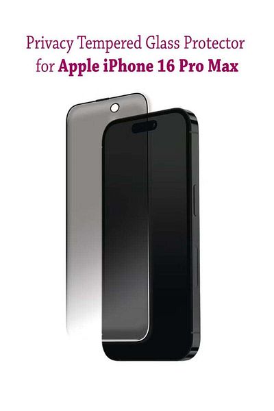 Generic Apple iPhone 16 pro Max Privacy Glass Full Glue Screen Protector