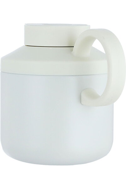 Timeless Hala Thermos, 0.6L, Steel Inner Liner, Steel Outer Body, Press - Creamy