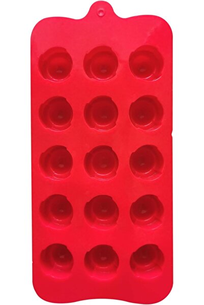 Generic Multipurpose Silicone Sphere Mold - 15 Round Cavity Red Tray for Creative Projects