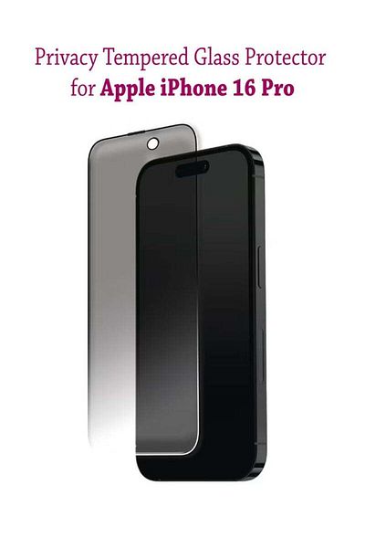Generic Apple iPhone 16 pro Privacy Glass Full Glue Screen Protector