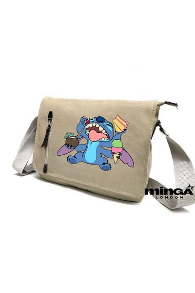 Minga London Beige Holiday Stitch Messenger Bag - Minga London