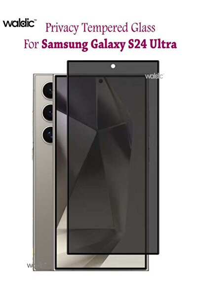Generic واقي شاشة زجاجي مقوى لاصق بالكامل، بتقنية Invisible Shield، لحماية خصوصية هاتف سامسونج جالاكسي إس 24 ألترا.