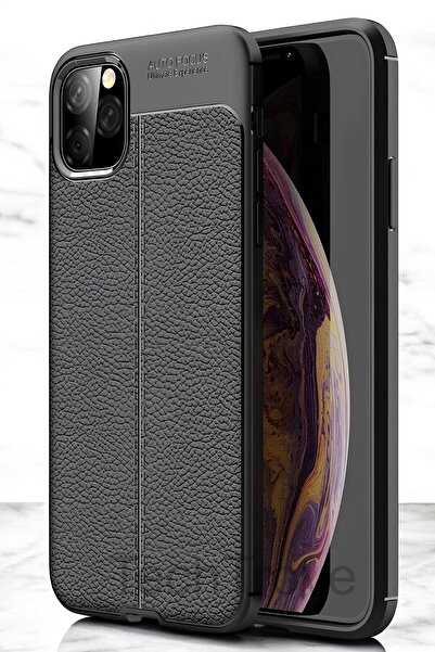 TechTrove iPhone 11 Pro Max Kılıf Kamera Korumalı Darbe Emici Dikiş Desenli D...