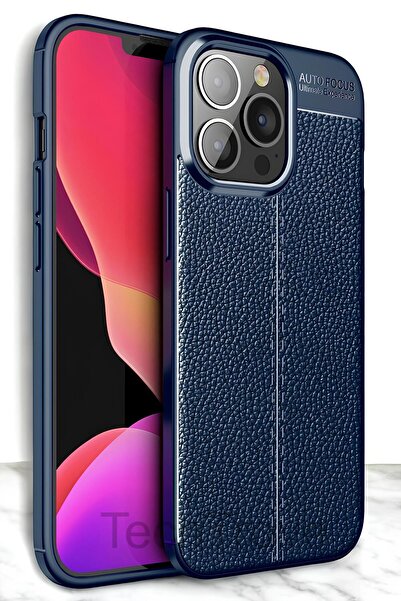 TechTrove iPhone 13 Pro Max Kılıf Kamera Korumalı Darbe Emici Dikiş Desenli D...