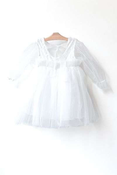 Baby Animals Baby Girl Dress Girls Kids Dress Birthday Party Wedding Dress Long Sleeve Lined Dress
