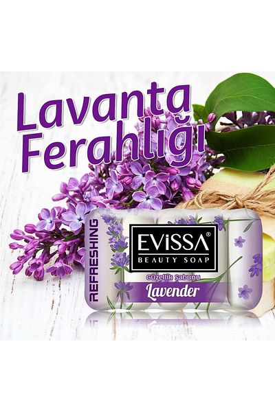 Evissa Beauty Soap Lavender Soap 4X(5*55)Gr