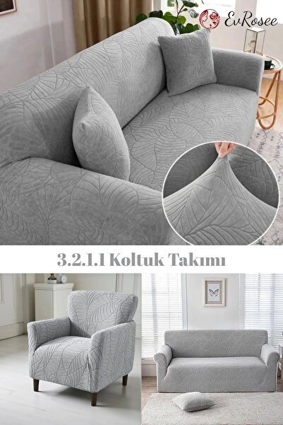 EvRosee Koltuk Kılıfı 3.2.1.1 Koltuk Örtüsü Koltuk Takımı Ev Tekstili Ürünü S...