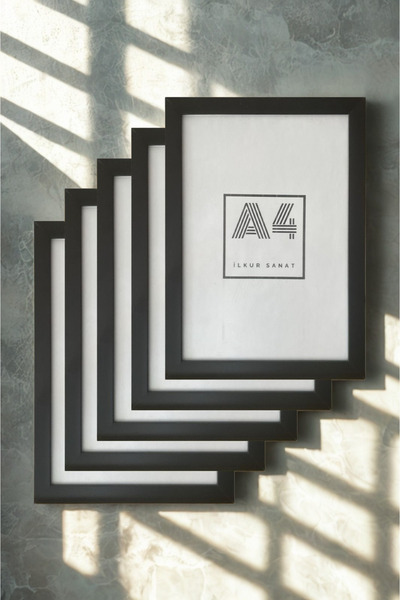 ilkur إطار زجاجي غير لامع مقاس A4 (21 × 30) بسمك 2 مم، خمس قطع