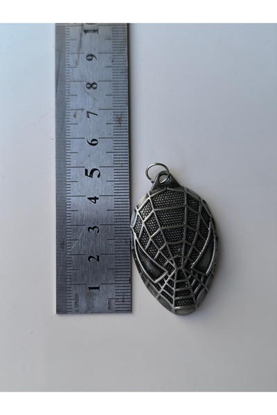 Esey Dizayn Örümcek Adam Kolye ve Deri Bileklik